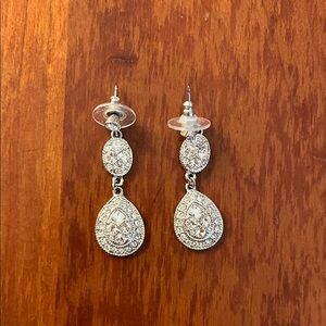 Givenchy Faux-Diamond Earrings - excellent condition - bridal